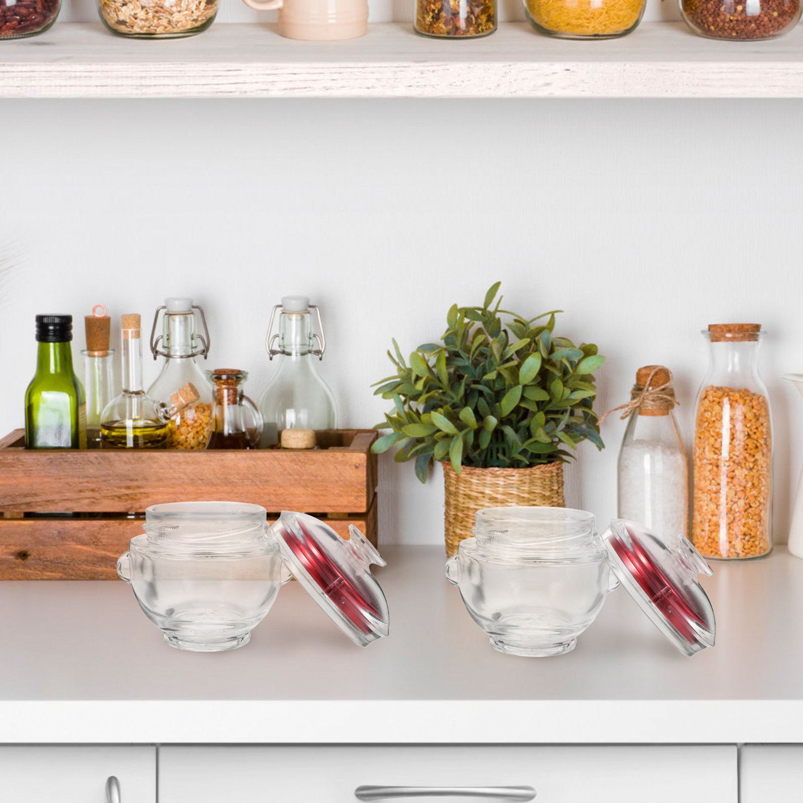 4Pcs Glass Cubilose Bottles Se – обзор и цена Food Storage Jars