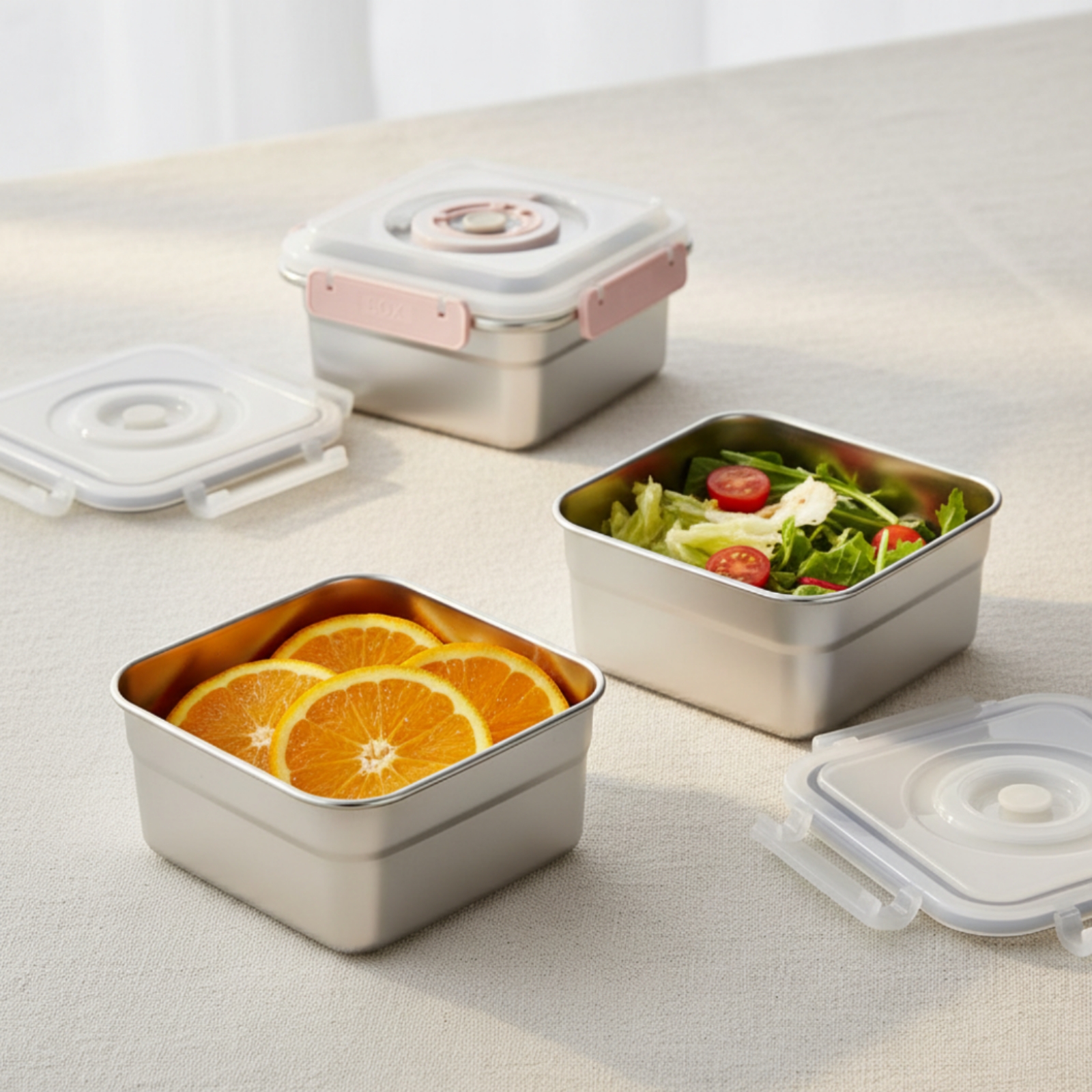 3 Pieces Stainless Steel Food  – обзор и цена Food Storage Stainless Steel Containers