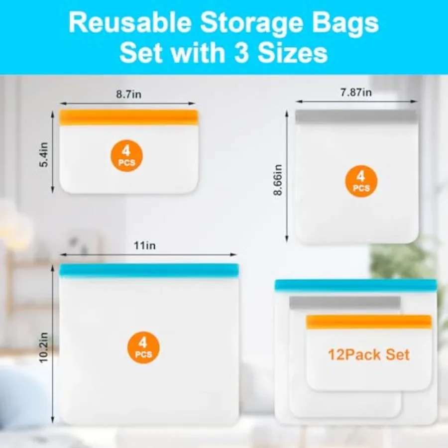 Reusable Freezer Bags for Home – обзор и цена Food Storage Silicone Bags