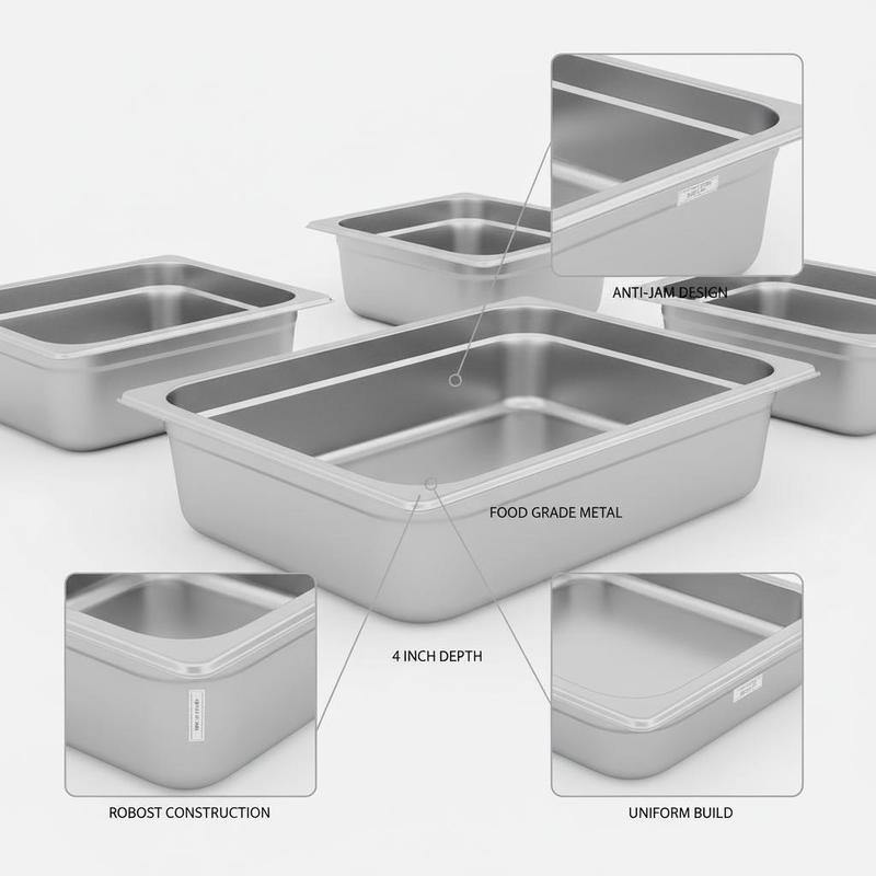 6 Pack Catering Trays Full Siz – обзор и цена Food Storage Restaurant
