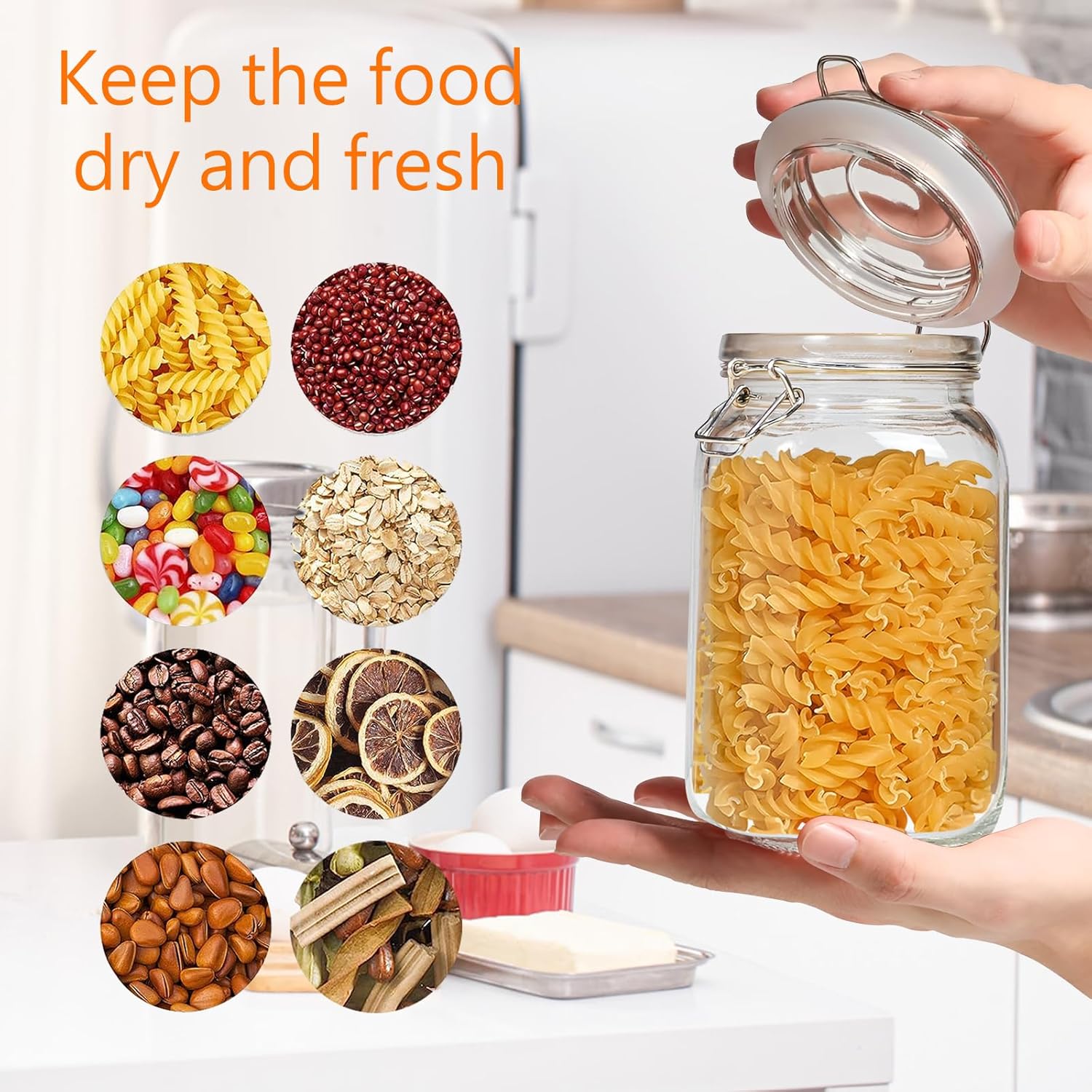 Clear Food Storage Jars 50oz S – обзор и цена Food Storage Jars