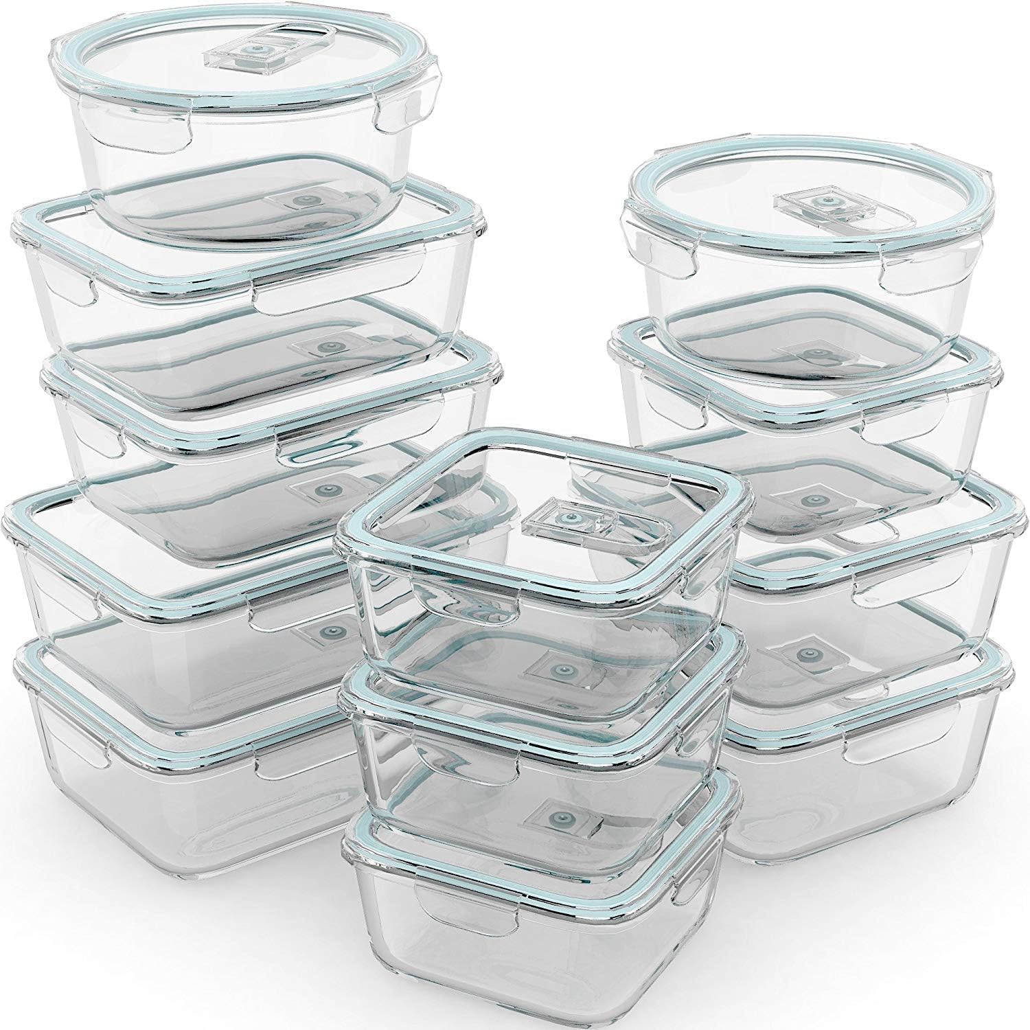 24 Pc Airtight Glass Food Stor – обзор и цена Food Storage Meals
