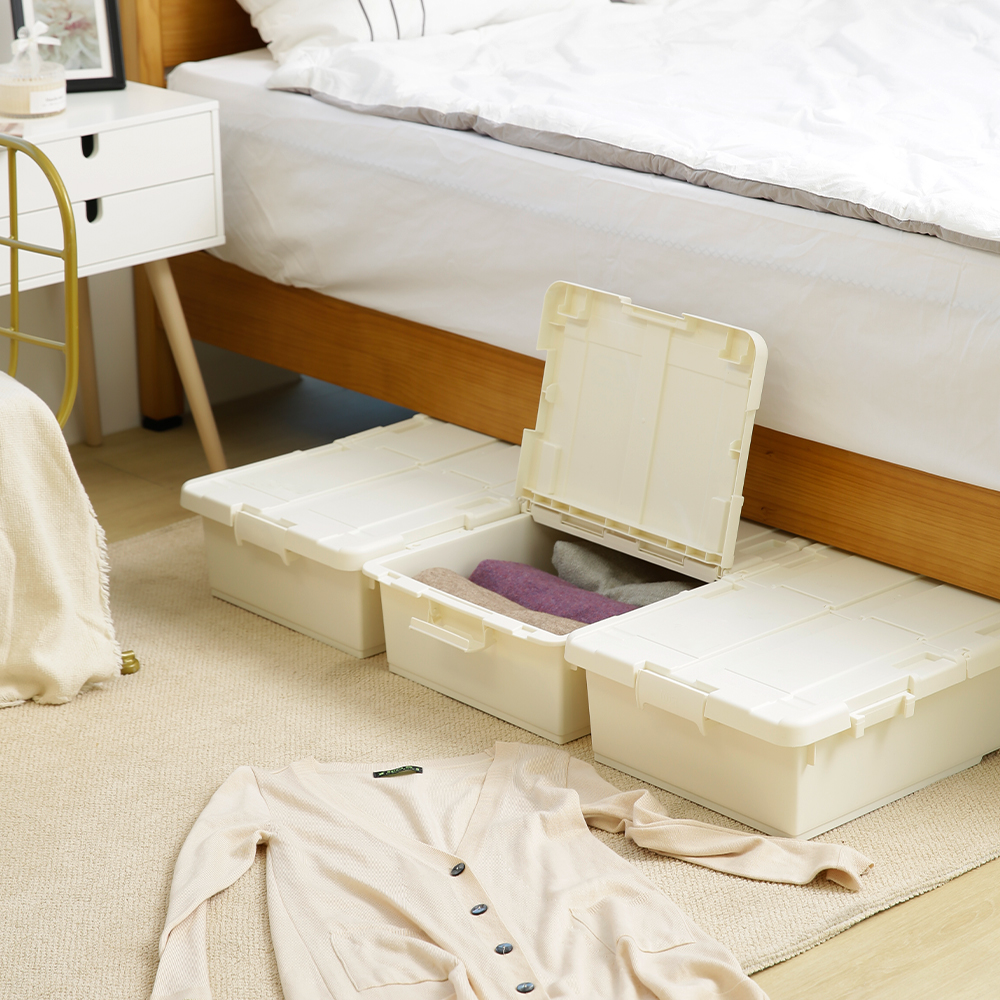 3 Ivory Underbed Storage Conta – обзор и цена Food Storage Under Bed