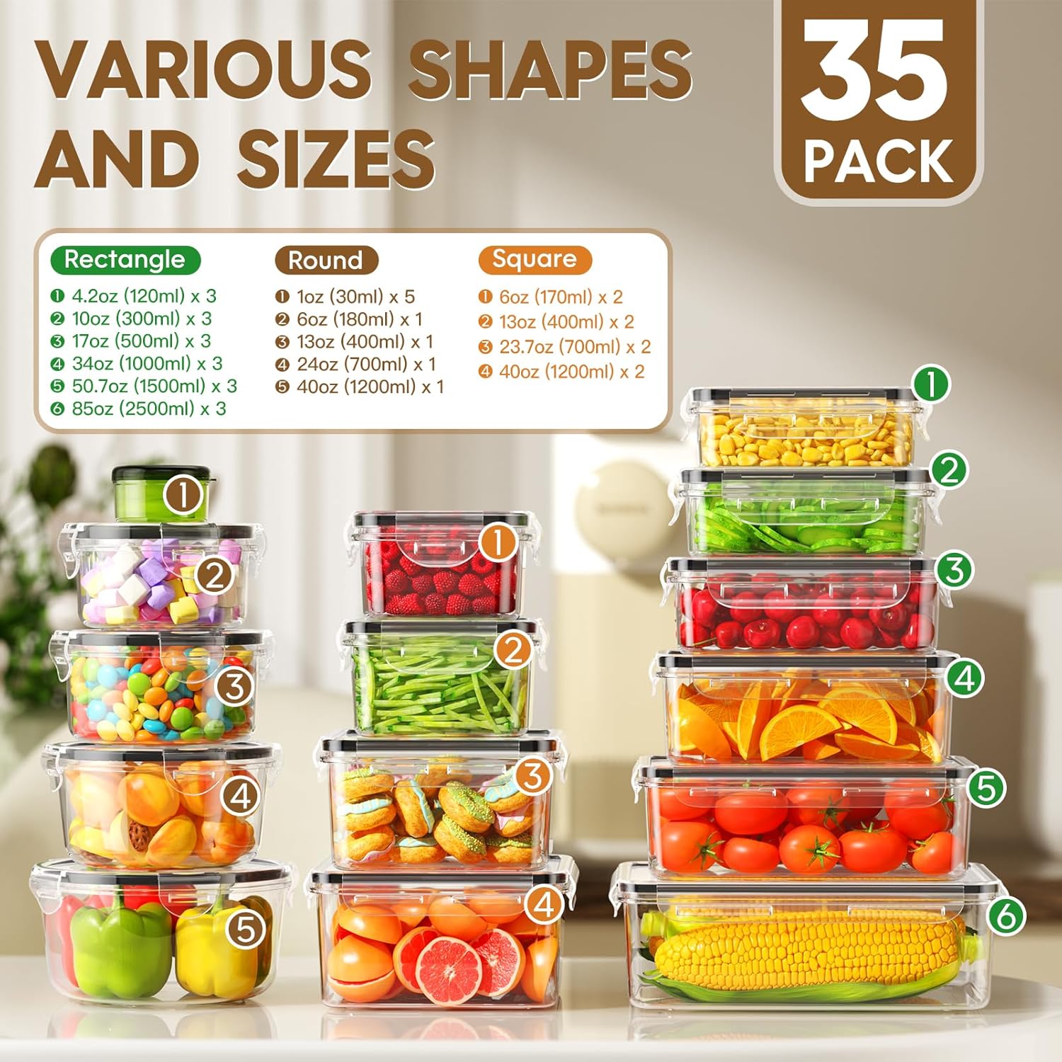 70 Piece Food Storage Containe – обзор и цена Food Storage Kitchen Container Set
