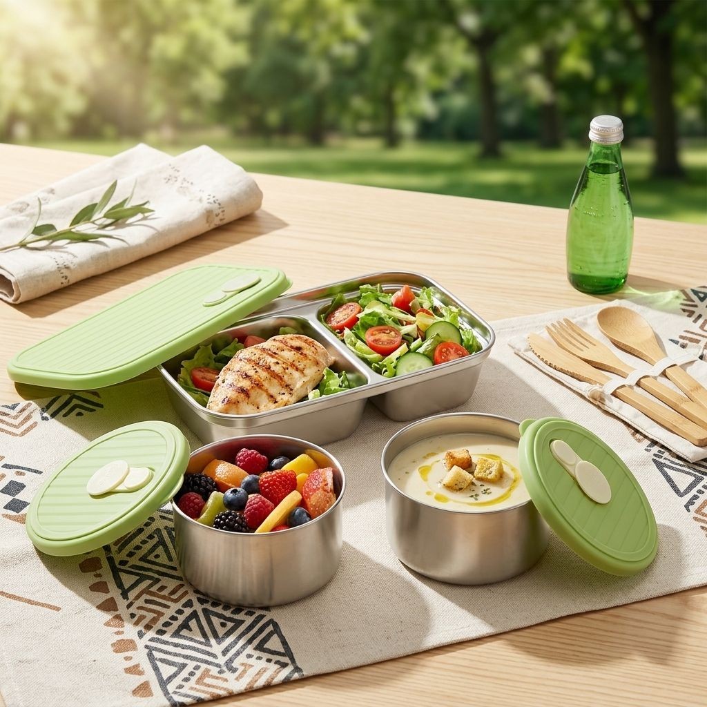 Microwave Safe 304 Stainless S – обзор и цена Food Storage Kitchen Container Set