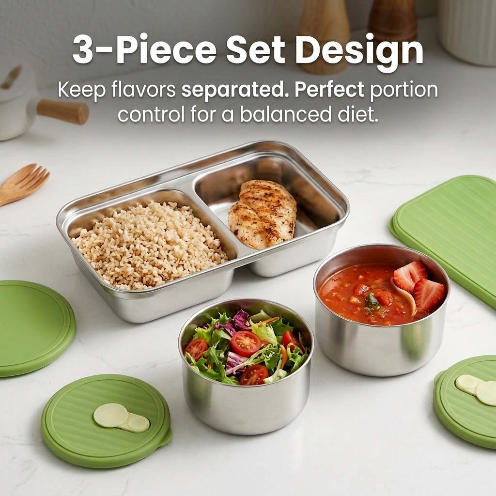 Microwave Safe 304 Stainless S – обзор и цена Food Storage Kitchen Container Set