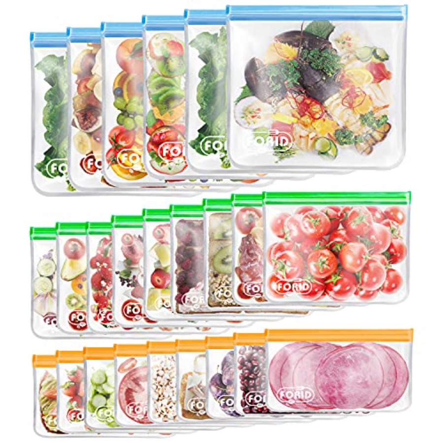 24 Pack Reusable Food Storage  – обзор и цена Food Storage Silicone Bags