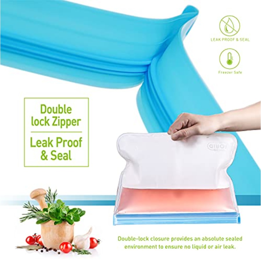 24 Pack Reusable Food Storage  – обзор и цена Food Storage Silicone Bags