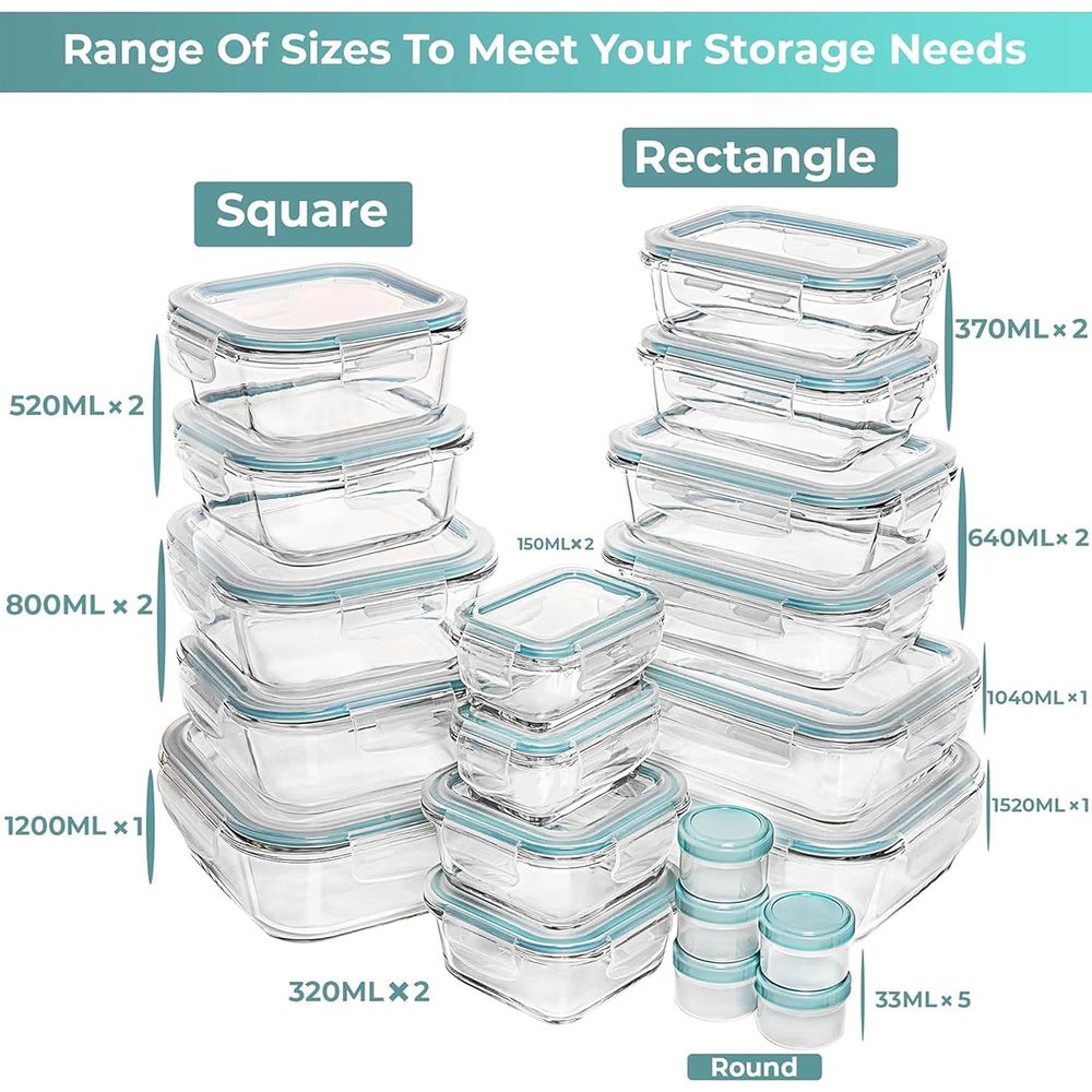 Pc Set Glass Food Storage Cont – обзор и цена Food Storage Meals