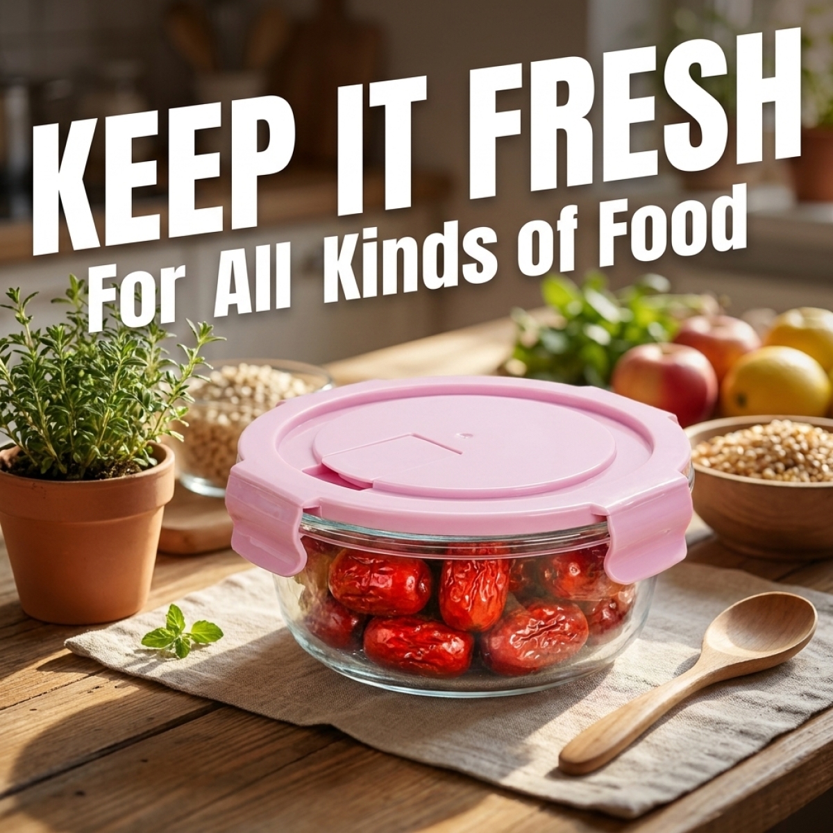 Premium Round Glass Food Stora – обзор и цена Food Storage Glass Round