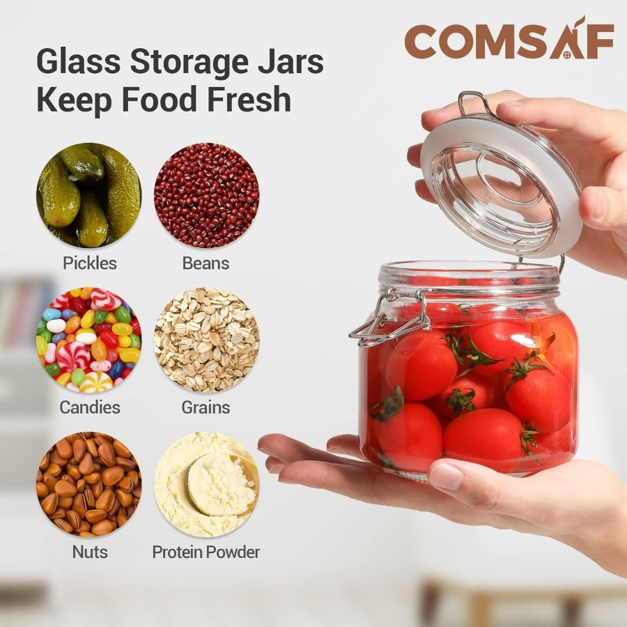 25oz Airtight Glass Canisters  – обзор и цена Food Storage Kitchen Container Set
