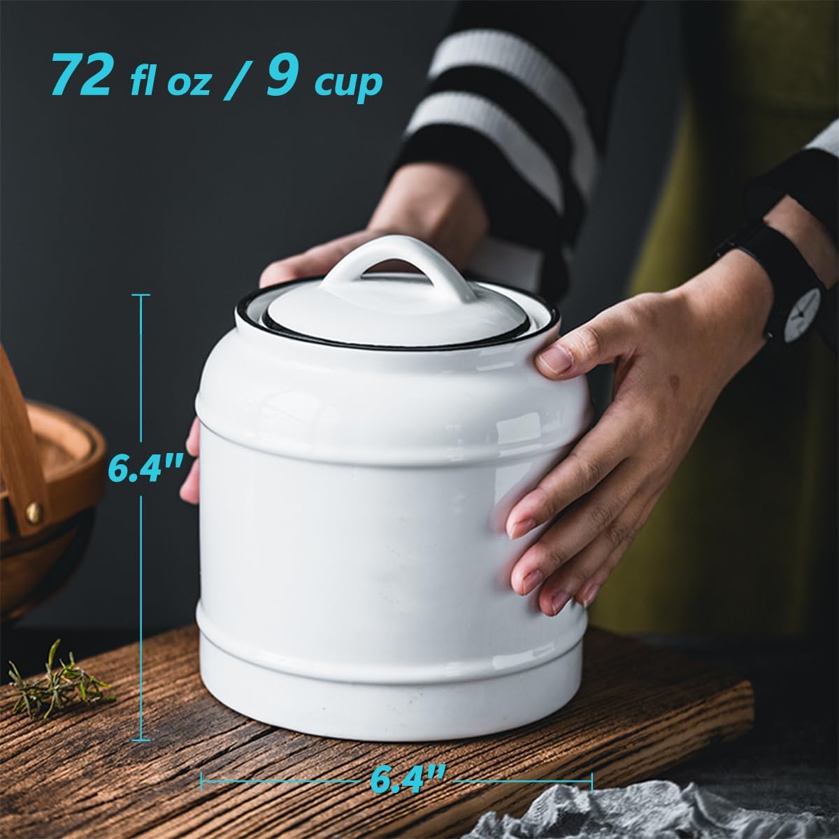 9cup/72oz Ceramic Jar for Dry  – обзор и цена Food Storage Jars