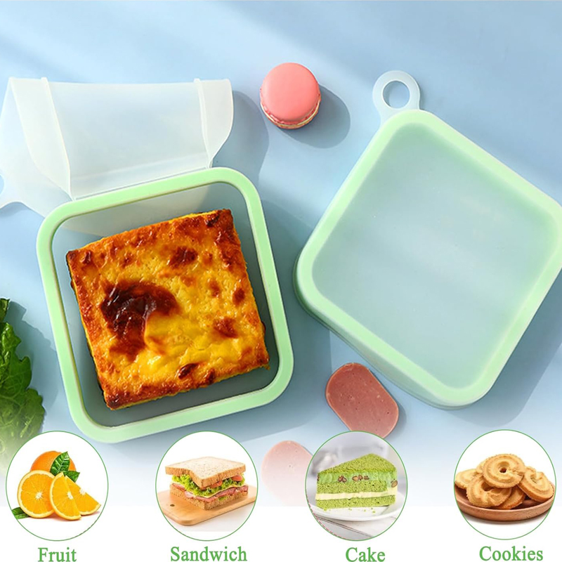 Silicone Sandwich Toast Bento  – обзор и цена Food Storage Silicone Bags