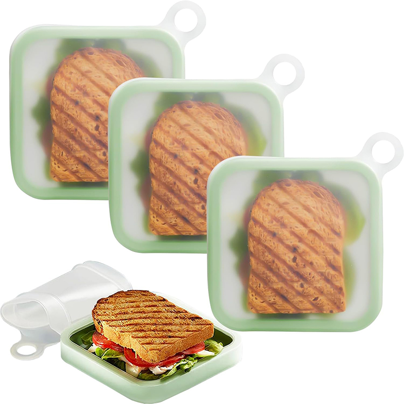 Silicone Sandwich Toast Bento  – обзор и цена Food Storage Silicone Bags